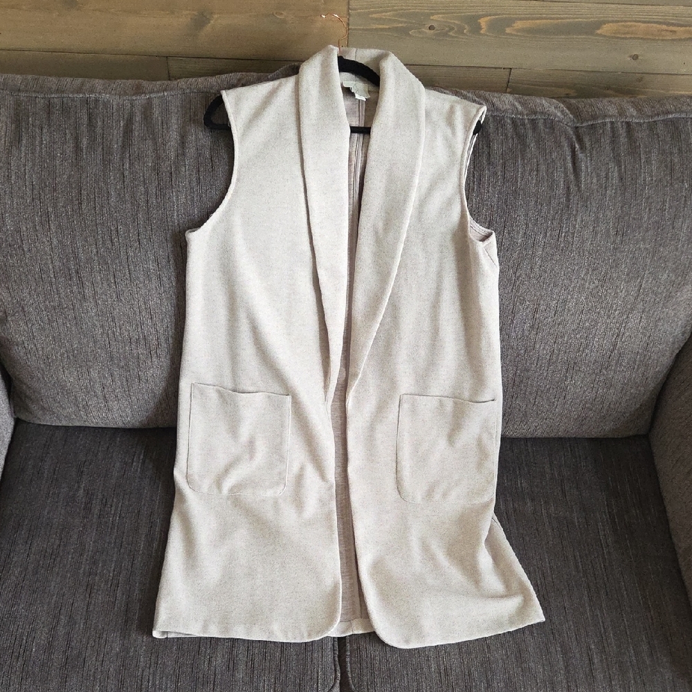 Joie Cream Open Front Vest